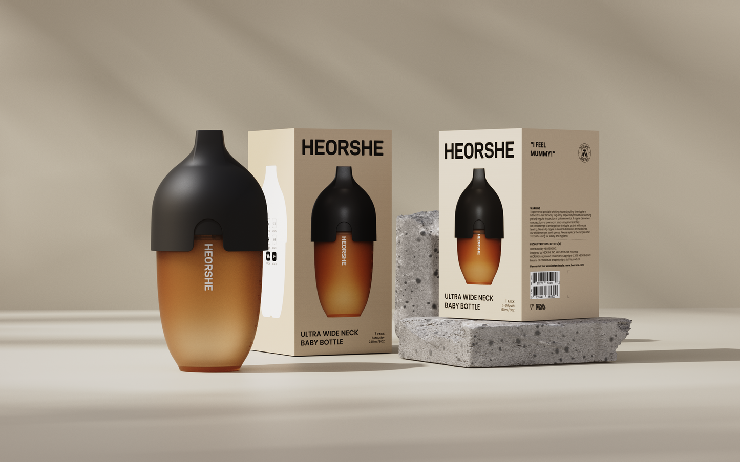 HEORSHE® Babyfles met ultra brede hals