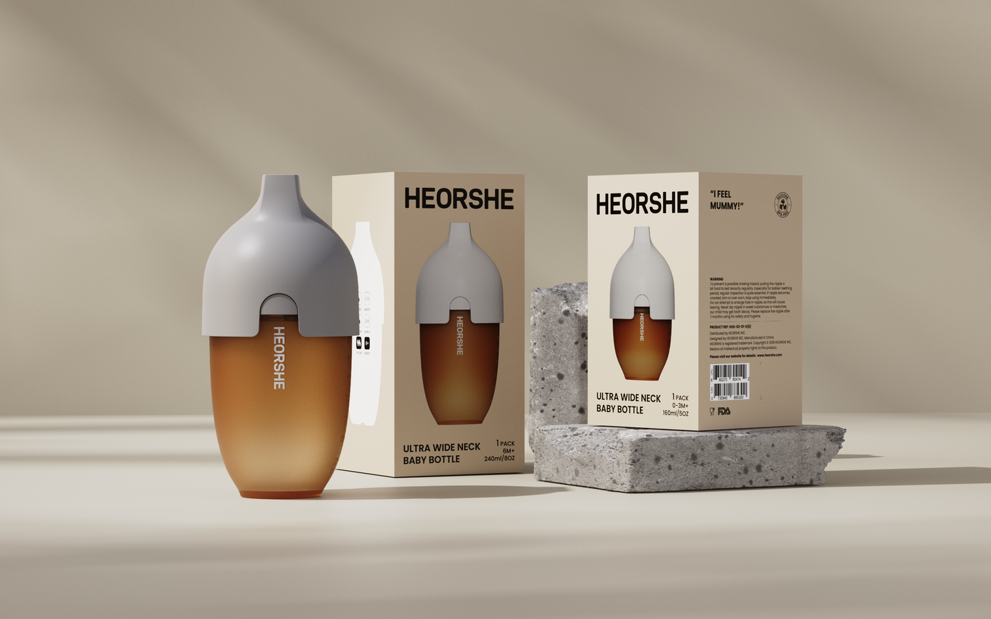 HEORSHE® Babyfles met ultra brede hals