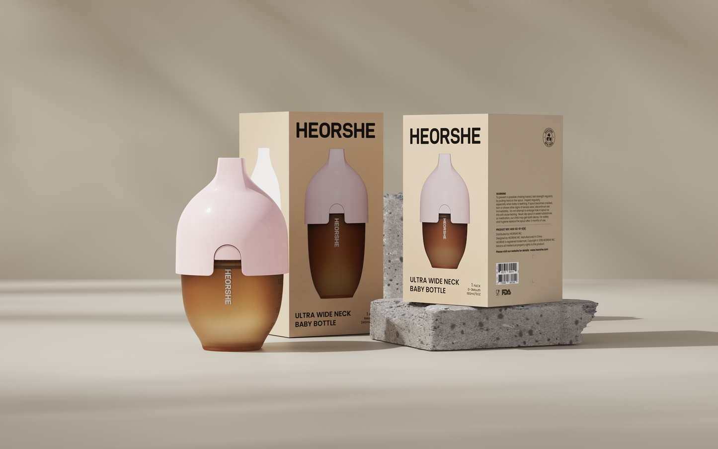 HEORSHE® Babyfles met ultra brede hals