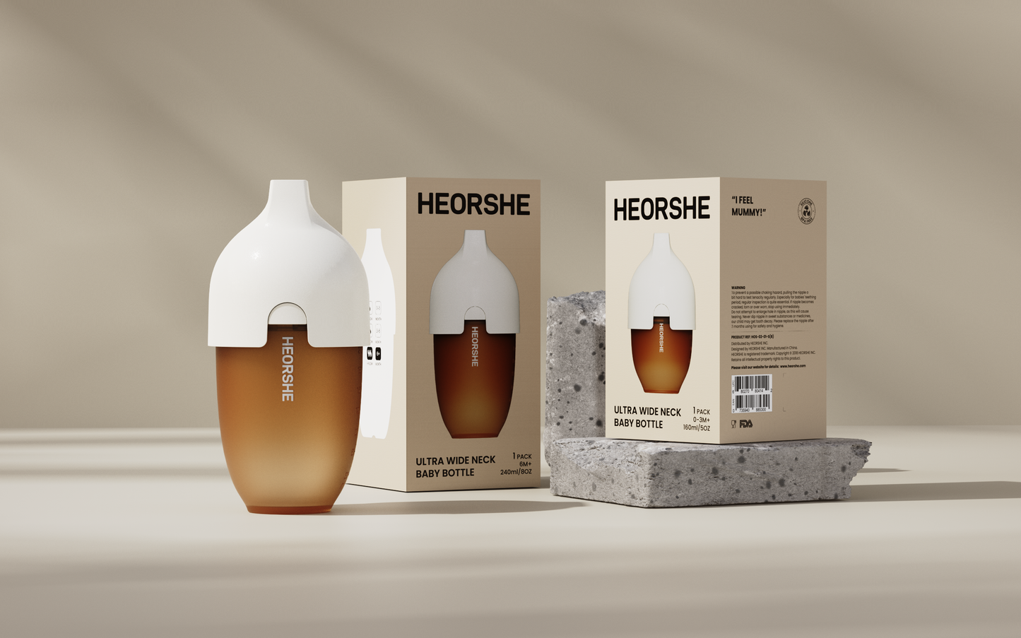 HEORSHE® Babyfles met ultra brede hals
